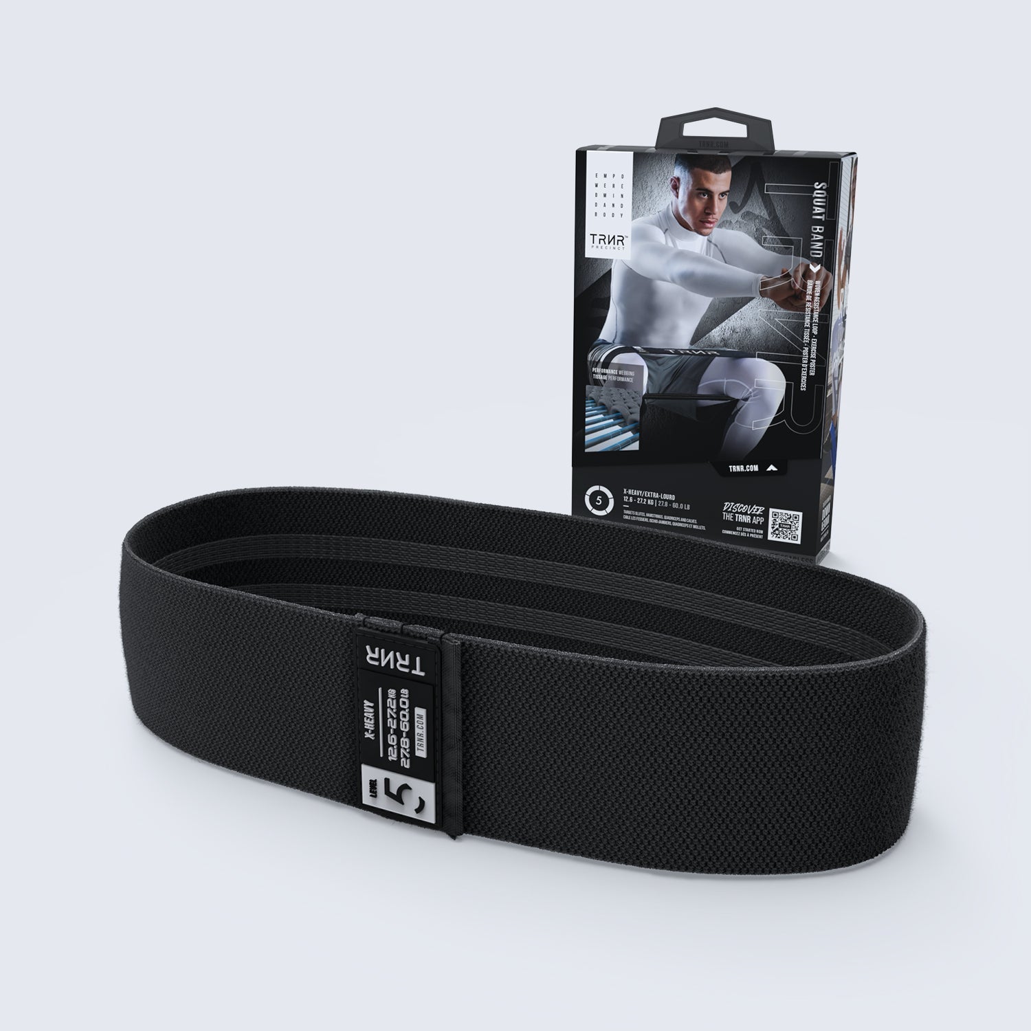 TRNR Squat Band X-Heavy (Black) & Packaging