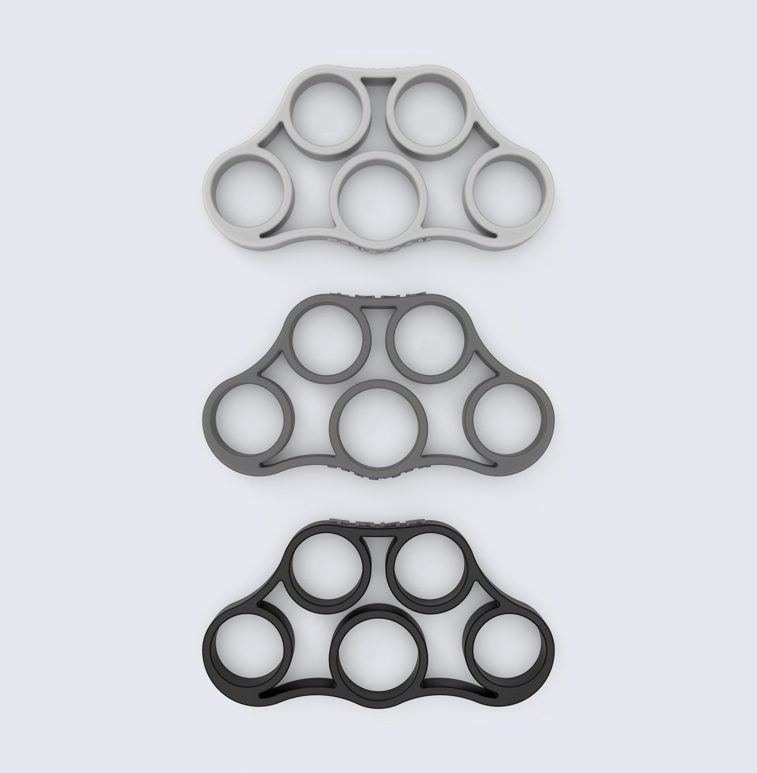 Close-Up View of TRNR 3-Pack Hand Flexors | Beginner, Intermediate & Advanced Levels